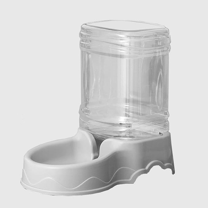 muhm Pet Automatic Feeder Cat Drinking Bowl Cat Bowl Large Capacity Dog Bowl 3.8L Combo Food Storage Bucket Pet Supplies Grey Automatic Feeder