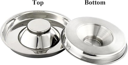 Stainless Steel Pet Bowl for Puppy and Cat, Dog Food and Water Feeding Bowl, Puppies and Kittens Weaning Bowls, Multiple Dogs and Cats Eat and Drink Together (1PC, M)