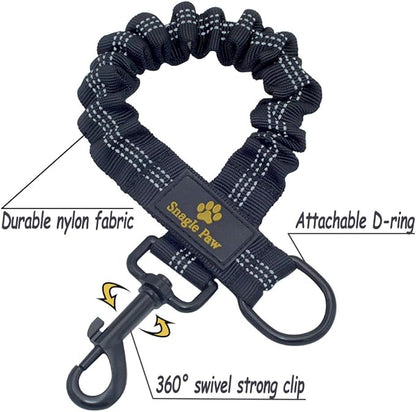 Bungee Dog Leash Extension Attachment, 18” Shock Absorbing Lead Extension Absorber, Prevent Injury on Arm and Shoulder & Save Dogs from Getting Hurt, Great for Bicycle, Running, Walking