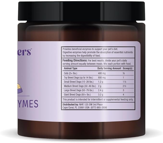 Dr. Mercola Bark & Whiskers Digestive Enzymes – Veterinarian Formulated – for Dogs & Cats – Non-GMO – 150 Scoops – Supports Kibble Digestion
