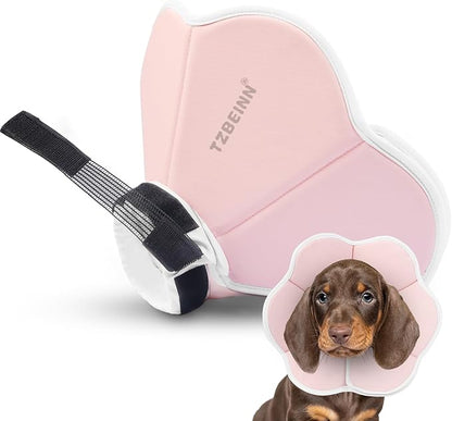 Soft Dog Cone Collar Alternative for Medium Dogs(Small&Medium Dachshund Beagle Shiba lnu), Adjustable Protective Dog Recovery Cone, Elizabethan Comfortable Neck Pillow Cone After Surgery Anti Licking