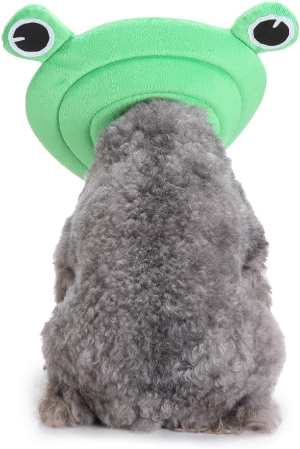 Pet Recovery Collar,Dog Protective E-Collar Soft Dog Cone Breathable Secure Lovely Collar for Puppy Small Medium Dogs (S-Neck: 30-33cm, Frog)