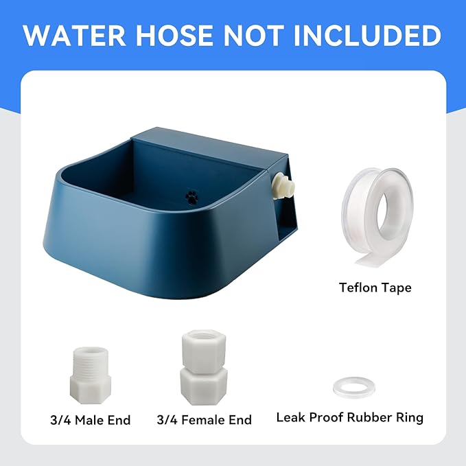 LESYPET Automatic Water Dispenser for Dogs, 68 oz Outdoor Dog Drinking Water Bowl for Chicken Livestock, Auto Filling Waterer for Pets & Livestock