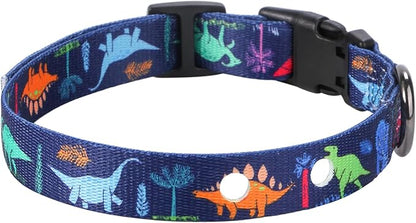 Rhea Rose 1 Inch Replacement Collar Strap Shock Collar with 2 Holes, Compatible with Nearly All Brands and Models of Underground Electric Dog Fences and Training Collars, Blue Dinosaurs