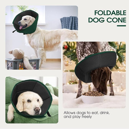 Dog Cone Collar After Surgery for Large Dogs, Adjustable Soft Cone for Dogs to Stop Licking, Professional Elizabethan Collar for Pet, Recovery Cones for Wound Healing & Hot Spots