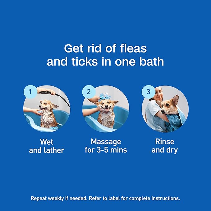ADAMS Plus Flea & Tick Shampoo with Precor for Dogs, Cats, Puppies & Kittens, Flea Shampoo to Treat Flea Infestations, Kills Ticks, Fleas, Flea Eggs & Lice, Cleans and Conditions Coat, 12 Ounces