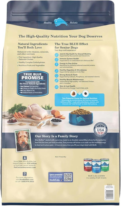 Blue Buffalo Life Protection Formula Senior Dry Dog Food, Supports Joint Health and Mobility, Made with Natural Ingredients, Chicken & Brown Rice Recipe, 34-lb. Bag