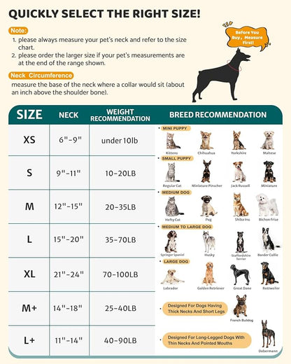 MIDOG Inflatable Dog Cone Collar – Soft Dog Cone Alternative After Surgery, Comfortable Recovery Neck Donut ECollar for Small Medium & Large Dogs and Cats to Stop Licking & Vision-Friendly (Grey,L)