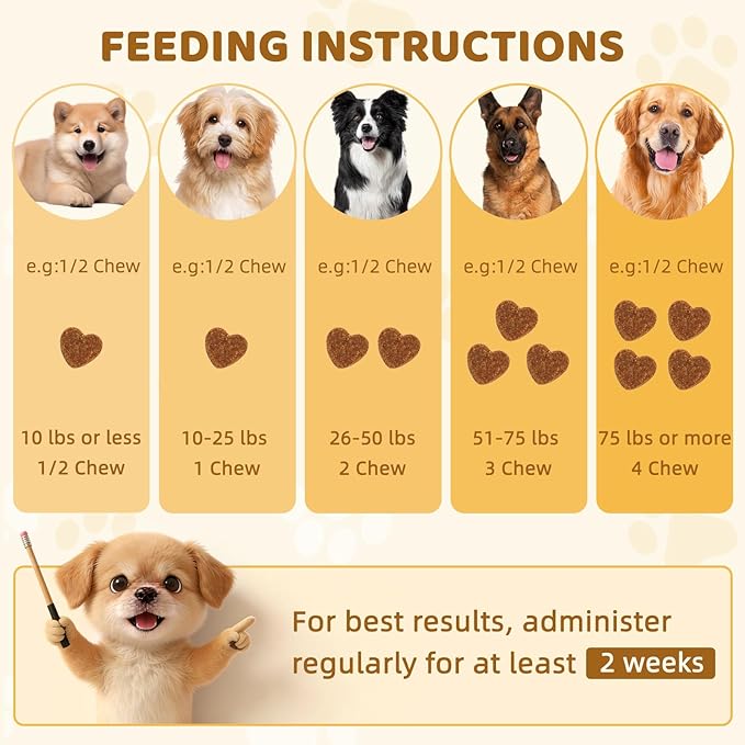 Dog Allergy Relief Chews - Dogs Chew for Itching Relief and Skin Allergy- Soft Probiotics Chew for Dogs Digestive Health Gut Health & Immune System-Skin and Coat Health-100ct