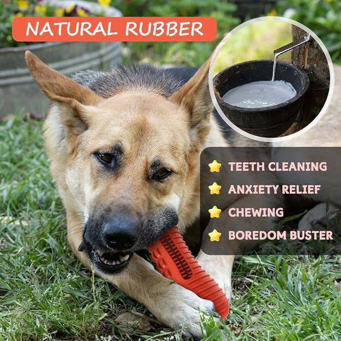 Cutiful Dog Toys for Aggressive Chewers Large Medium Breed, Indestructible Dog Chew Toys, Squeaky Interactive Tough Extremely Durable, Dogs Toothbrush Toys to Keep Them Busy