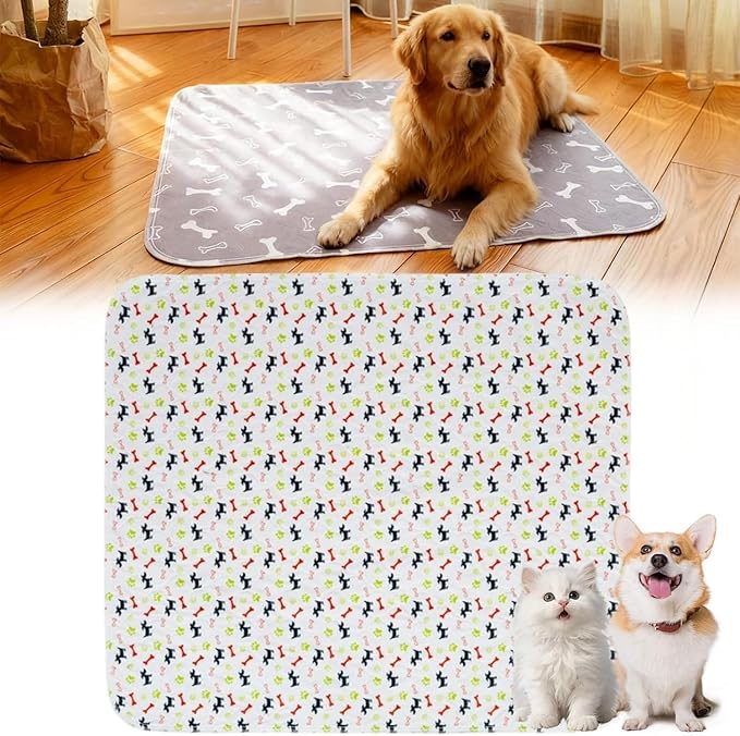 Puppy Pads with pheromones, 2026 Upgraded Washable Puppy Pads for Dogs & Cats, Pee Pad - Leak & Odor Waterproof, Non-Slip Base, Easy to Clean & Reusable (White, S: 15.7" × 23.6")