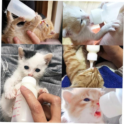 Toddmomy Pet Nursing Bottle Set for Dog Cat Kitten Formula Feeding Bottle Puppy Milk Feeder Replacement Nipple Cleaning Brush Included