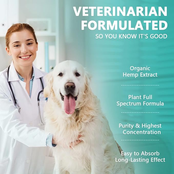 (3 Pack) Max Potency Hemp Oil for Dogs & Cats - Help Anxiety Stress Pain Inflammation Arthritis Aggressive Relax Sleep Allergies Seizures Relief - Treats Chews Joint & Hip - Organic Pet Calming Drops