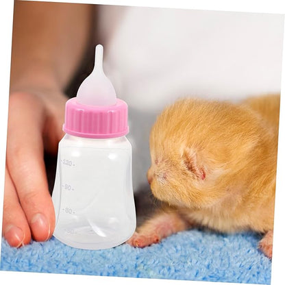 POPETPOP 2Pcs Kitten Nursing Bottles Puppy Milk Feeder with Scale Design Easy to Clean Suitable for Small Pets Colors for Feeding Kittens and Puppies