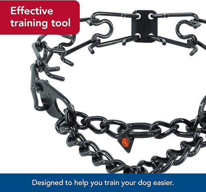 Herm Sprenger - Stainless Steel Ultra-Plus Prong Dog Training Collar - Black - 4 mm x 20" Neck Size; 25" Chain Length