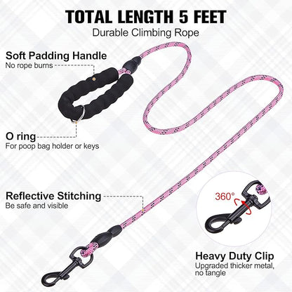 BEAUTYZOO Small Dog Harness and Leash Set, Step in No Choke No Pull Soft Mesh Dog Harnesses Reflective for Small Medium Puppy Dogs and Cats, Plaid Dog Vest Harness for S M Pets, Light Pink XS
