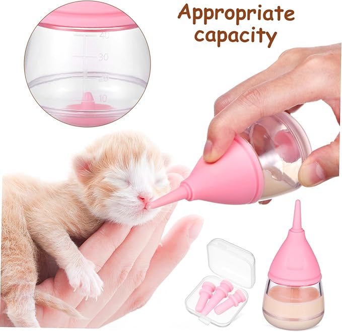 Pet Nursing Bottles Set Kitten Bottle Feeder Nipples Milk Pet Supplies