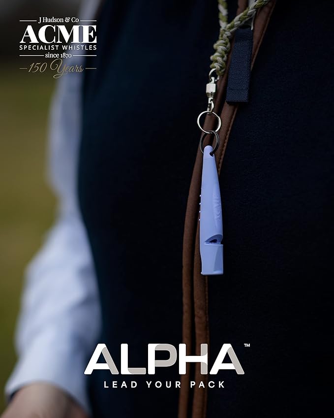 ACME Alpha 211.5 Professional Dog Training Whistle with Enhanced Ergonomic Grip. BPA-Free Plastic. 110 dBA. Long Range. Standardized Frequency. Weatherproof. Made in the UK (Violet Purple)
