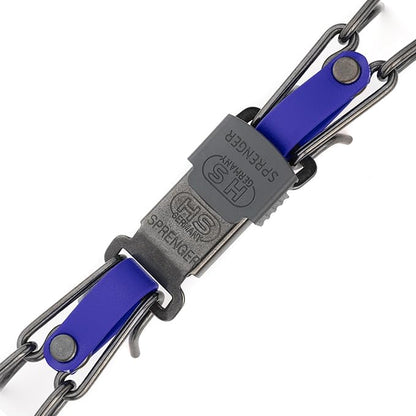 Herm Sprenger Black Stainless Steel Dog Collar with Quick Release ClicLock Buckle O-Ring Biothane Insert Training Collar Made in Germany (Blueberry Royal, 23in x 3.2mm(Neck Size up to19-20in))