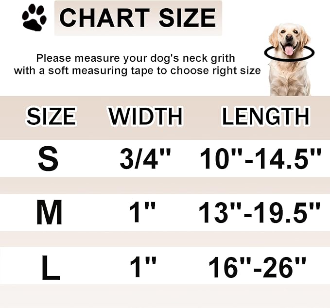 Reflective Martingale Collar for Dogs Nylon Training Collar with No Buckle Cute Floral No Pull Dog Collar for Large Dogs（Pink Flower，L）