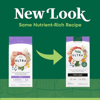 Nutro Ultra Dry Dog Food for Adult Dogs with a Trio of Proteins from Chicken, Lamb and Salmon, 4 lb. Bag