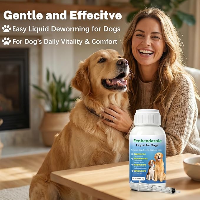 Dewormer for Dogs Fenbendazole for All Wormers, Roundworms , Hookworms , Whipworms and Tapeworms Broad Spectrum