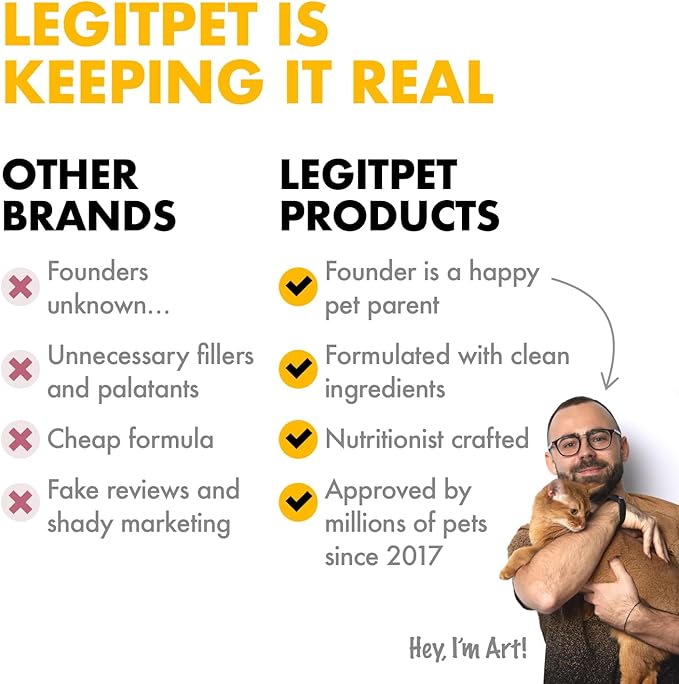 LEGITPET Oatmeal Dog Shampoo & Conditioner Itch & Allergy Relief with Honey & Aloe Hypoallergenic Gentle Calming Formula for Sensitive Skin & Dandruff Safe for Puppies Best for All Breeds 2 x 16oz