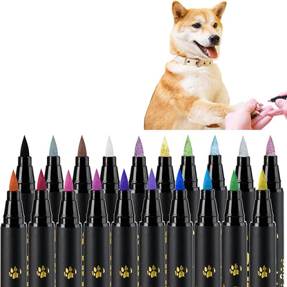 OLINGYOU Dog Nail Polish， Dog Nail Polish Pens Quick Dry-20 Colors, Pet Nail Polish Set for Dogs， DIY Dogs Puppy Nails, Dog Safe Nail Polish Non Toxic, Odorless, Easy to Apply