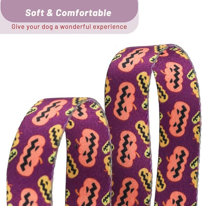 QQPETS Adjustable Soft Dog Collar: Print Flower Pink Multicolor Cute Patterns for XS Small Medium Large Pet Girl Boy Puppy Walking Running Training