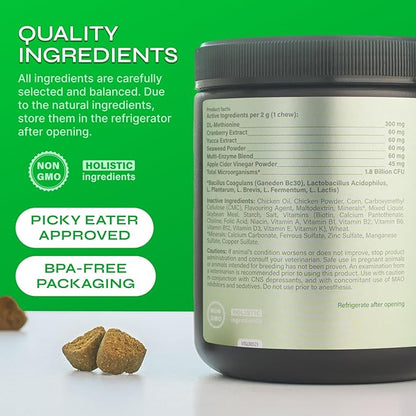 Dog Urine Neutralizer for Lawn with Probiotics - 234 Billion CFU per Pack - Grass Savers for Dog Urine with Digestive Enzymes, Cranberry - Green Grass Dog Chews for Gut Health Support - 130 Treats