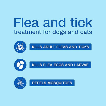 ADAMS Plus Flea & Tick Dog and Cat Spray, Kills Fleas & Ticks, Repels Mosquitoes, Prevents Flea Infestations for up to 2 Months, Flea Treatment for Dogs, Cats, Puppies, & Kittens, 8 Fl oz