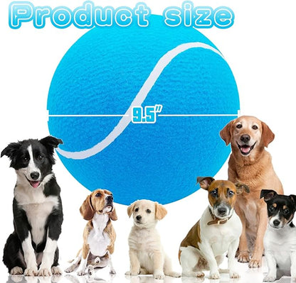 Banfeng Big Tennis Ball for Dogs, Giant Dog Tennis Ball Toy Large Outdoor Sports Gift for Small Medium Large Dog (Sky Blue, 9.5 inch)