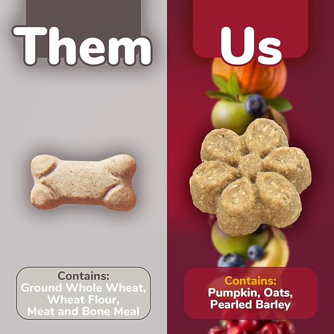 Fruitables Baked Dog Treats Pumpkin & Cranberry Wheat, Corn & Soy Free Healthy, Low Calorie 7 Ounces (Pack of 2)