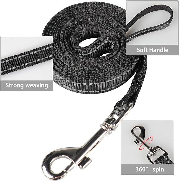 YIMEIS Dog Harness and Leash Set, No Pull Soft Mesh Pet Harness, Reflective Adjustable Puppy Vest for Small Medium Large Dogs, Cats (Black & red 01, Small (Pack of 1)