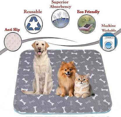 Puppy Pads with pheromones, 2026 Upgraded Washable Puppy Pads for Dogs & Cats, Pee Pad - Leak & Odor Waterproof, Non-Slip Base, Easy to Clean & Reusable (Brown-B, M: 27.6" × 31.5")