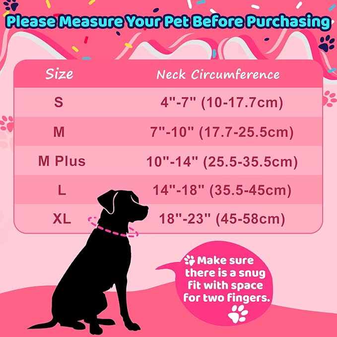 Grand Line Donut Inflatable Collar for Dogs and Cats, Soft Recovery Dog Cone After Surgery, Protective Pet Neck Cone for Small, Medium, Large Dogs, Not Block Vision (Pink, M)