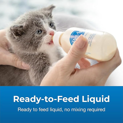 PetAg KMR Kitten Milk Replacer Liquid - 11 oz, Pack of 4 - Ready-to-Feed Kitten Formula with Prebiotics, Probiotics & Vitamins for Kittens Newborn to Six Weeks Old - Easy to Digest