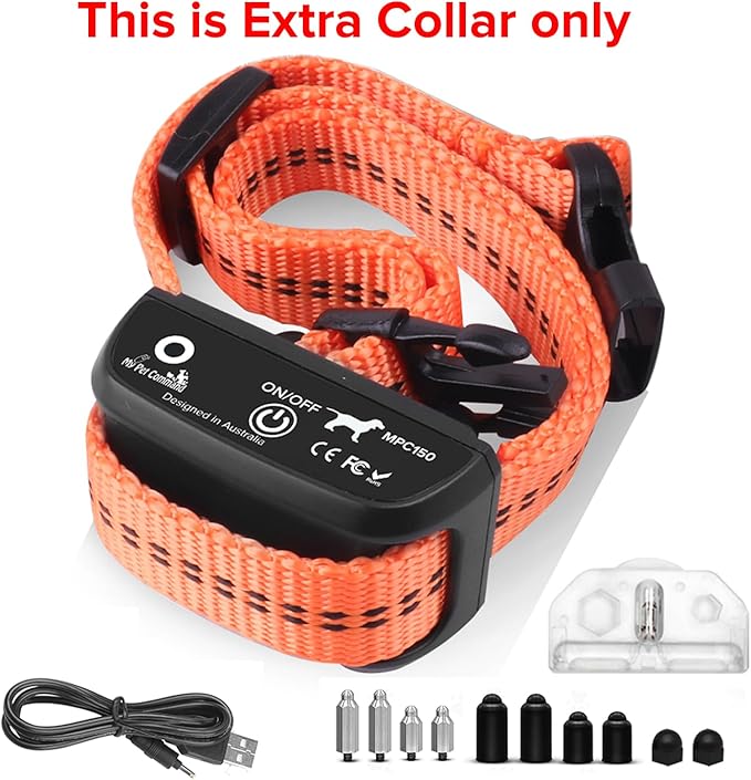 My Pet Command, Indoor Pet Barrier Adjustable Range, Static Tone Correction, Hidden Fence for Dogs Containment Collar, Wireless Pet Gate Keeps Areas Off Limits, Rechargeable Collars Extra Collar only
