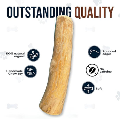 Set of 1 Coffee Wood Dog Chew Stick Toy for Dog, Natural and Real Wooden Bone Sticks for Pets, Safe Dental Cleaning Chews, Pets Health, Teeth Cleaning and Relieve Stress (Large)