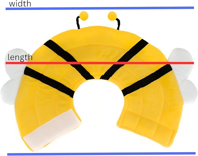 Soft Small Dog/Puppy/Cat Cone | Cute Bumblebee Cone for Small Dogs, Puppies & Cats After Surgery, Wound Care, Spay & Neuter | Dog Recovery Cones & Collars | 100% Polyester (Large)