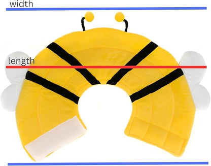 Soft Small Dog/Puppy/Cat Cone | Cute Bumblebee Cone for Small Dogs, Puppies & Cats After Surgery, Wound Care, Spay & Neuter | Dog Recovery Cones & Collars | 100% Polyester (Small)