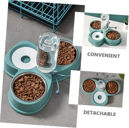 BESPORTBLE Triple-use Pet Waterer Feeder Dog Food Dispenser Kitten Feeder Pet Accessory Shatterproof Material