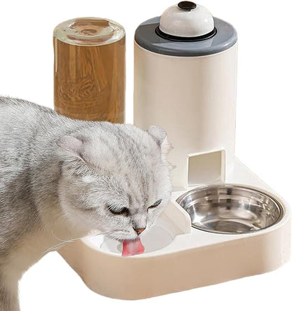 Feeding Bowl Set - Dog Water Dispenser, Detachable Food Bowl with Bell with Sturdy Construction, Animal Accessory Featuring Convenient Design, Wet and Dry Feeding Solution for Small Medium Pets