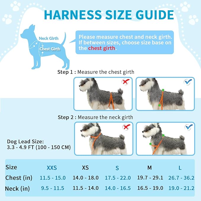 Lukovee No Pull Dog Harness and Leash Set, Soft Padded Small Dog Harness, Neck & Chest Adjustable Reflective Vest Puppy Harness with 4ft Lightweight Anti-Twist Dog Leash for Small Dogs (XXS, Purple)