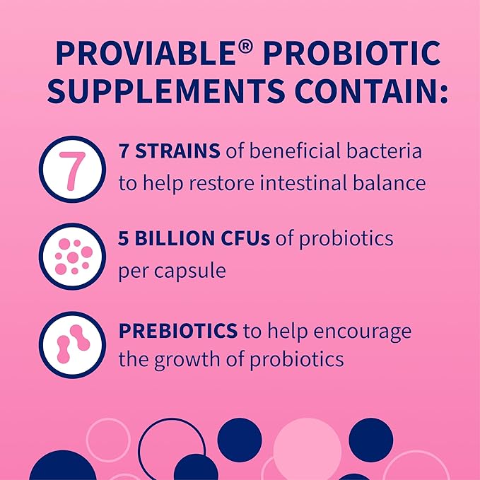 Nutramax Proviable Probiotics for Dogs, Daily Digestive Health Supplement with Multiple Strains of Bacteria, Dog Probiotics Plus Prebiotics, 60 Chewable Tablets,(Pack of 2)