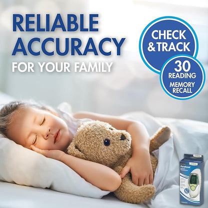 Veridian Healthcare Infrared Thermometer | Forehead Measurements | 1-Second Readout | Hygienic Non-Contact | Whole Family Care | 3-Year Warranty