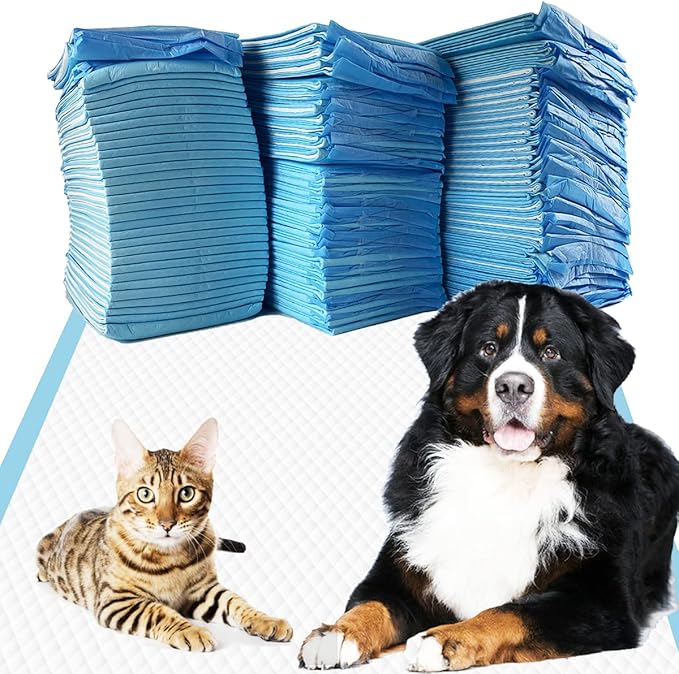 Puppy Pads 120 Pack, 30"x36" Extra Large Dog Pads, Thicken Dog Training Liners for Indoor, Outdoor Use, Heavy Absorbent Pee Underpads for Doggy, Doggies XLarge, Blue