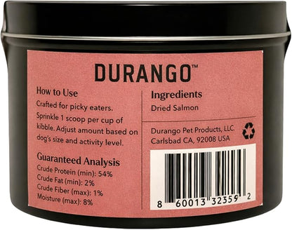 Durango Salmon Dog Food Topper, Single-Ingredient Dried Salmon Dog Food Topper for Dry Food, Fish Protein Dried Mixer with Omega Rich Meal Booster, 120+ Servings