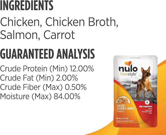 Nulo Freestyle Variety Flavor Real Meat Grain-Free Premium Puppy & Dog Food Topper, 2.8 Ounce (Pack of 6)