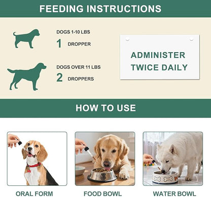 Trachea Cough Elixir for Dogs, Collapsed Trachea Support & Dry Honking Cough Relief, Herbal Airway Comfort Drops for Small Breeds, Helps Promote Smooth Breathing, Easy-to-Administer Liquid - 59 mL